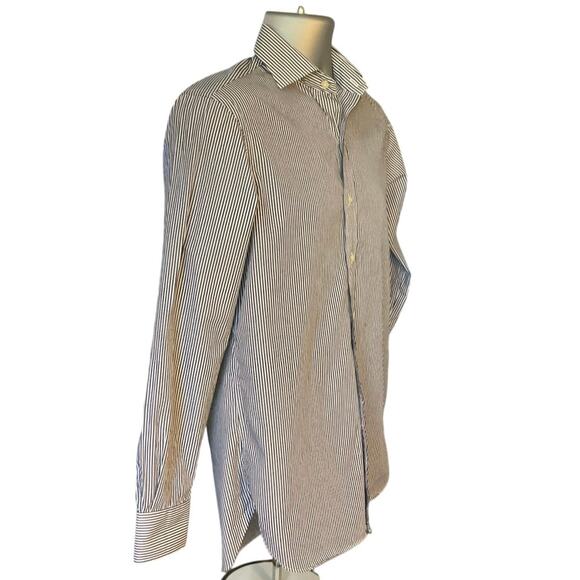 Polo Ralph Lauren Black and White Stripe Classic Fit Button Down Size 14.5 32/33 - Picture 2 of 9